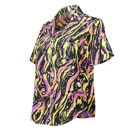 Pastel Riot on a Women's Short Sleeve Pajama Top