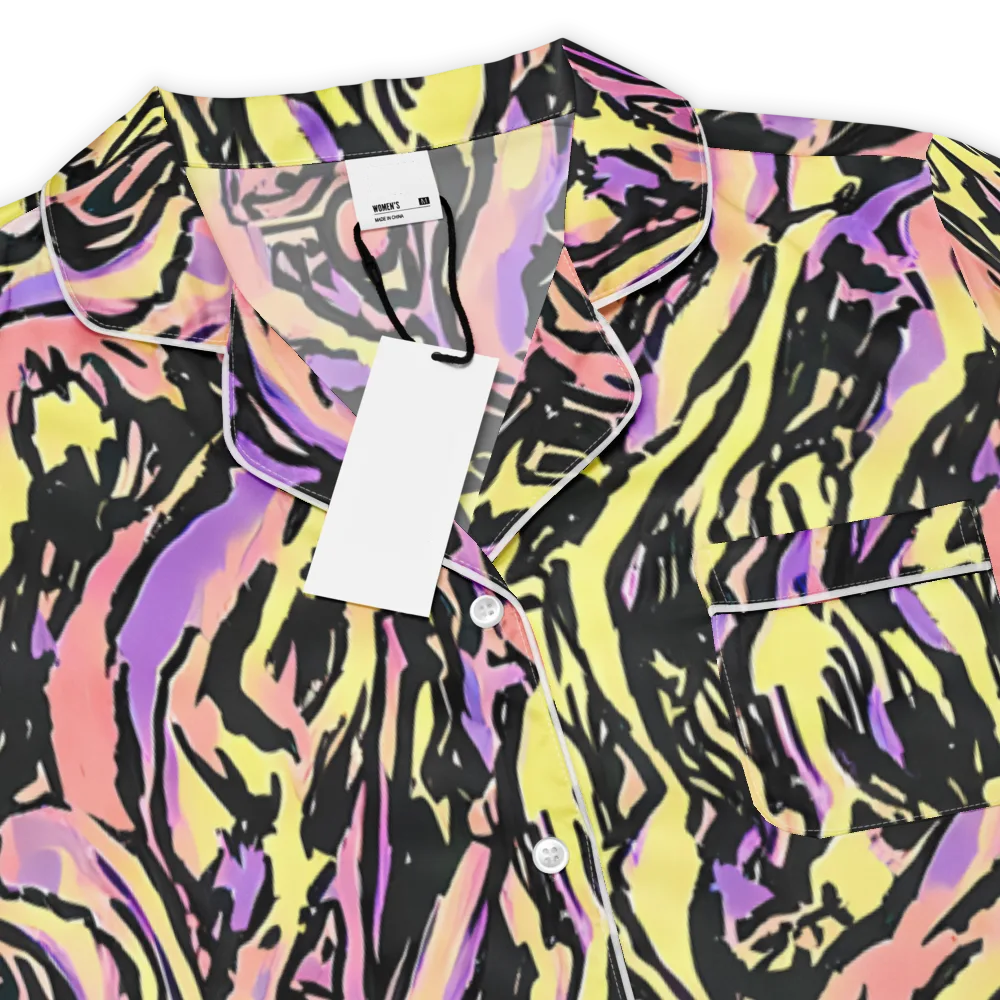 Pastel Riot on Women's Short Sleeve Pajama Top — Product details