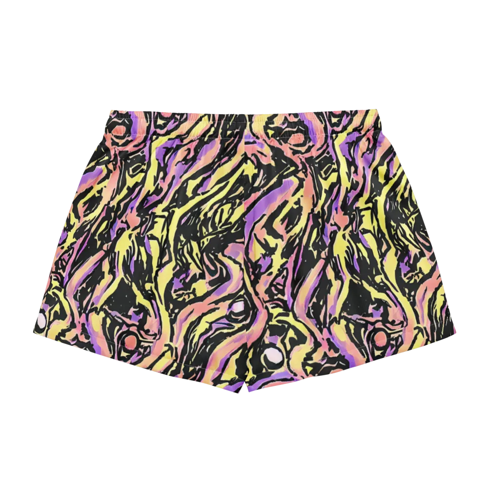 Pastel Riot on Women's Pajama Shorts — Back