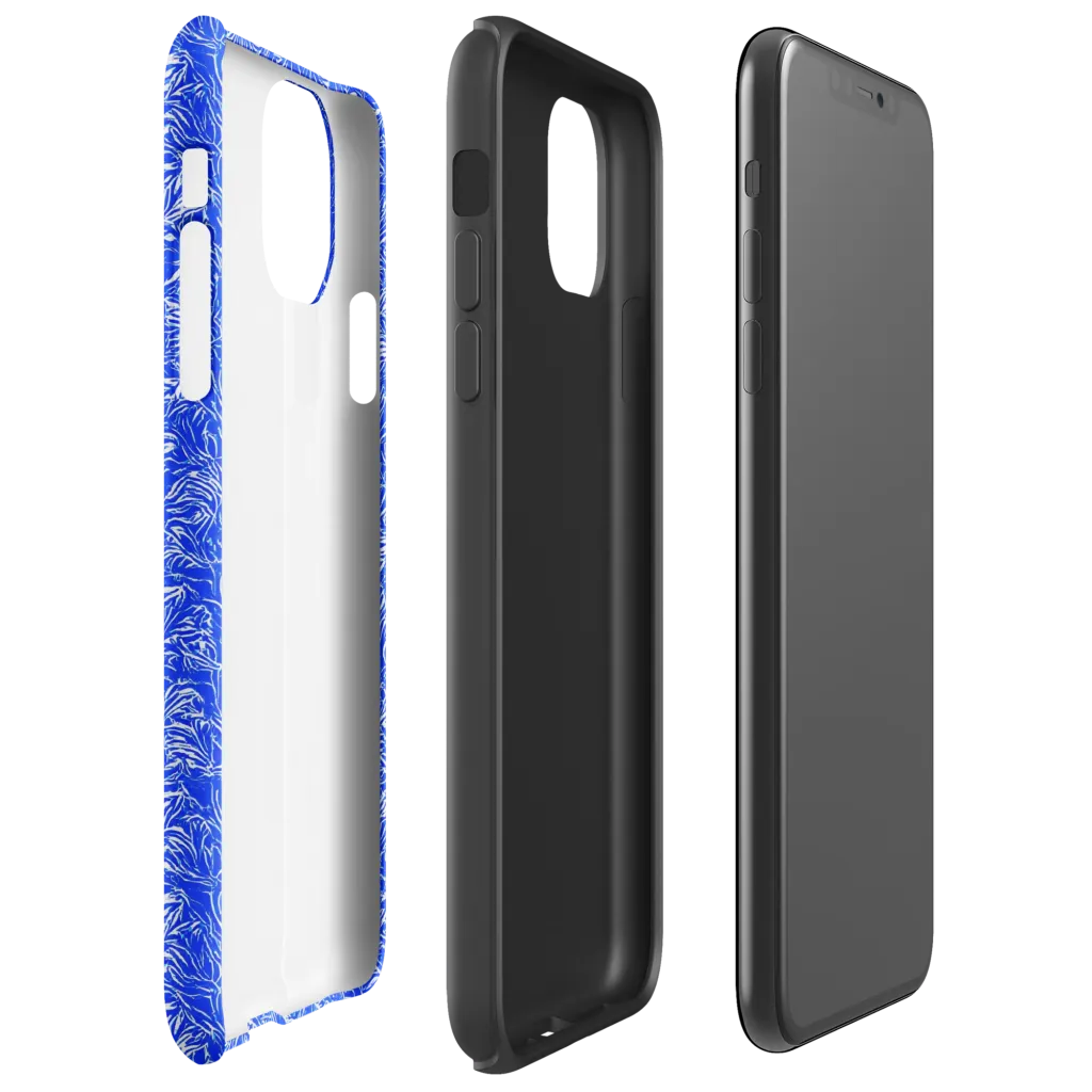 Cobalt Frond on Tough Case for iPhone® — Right