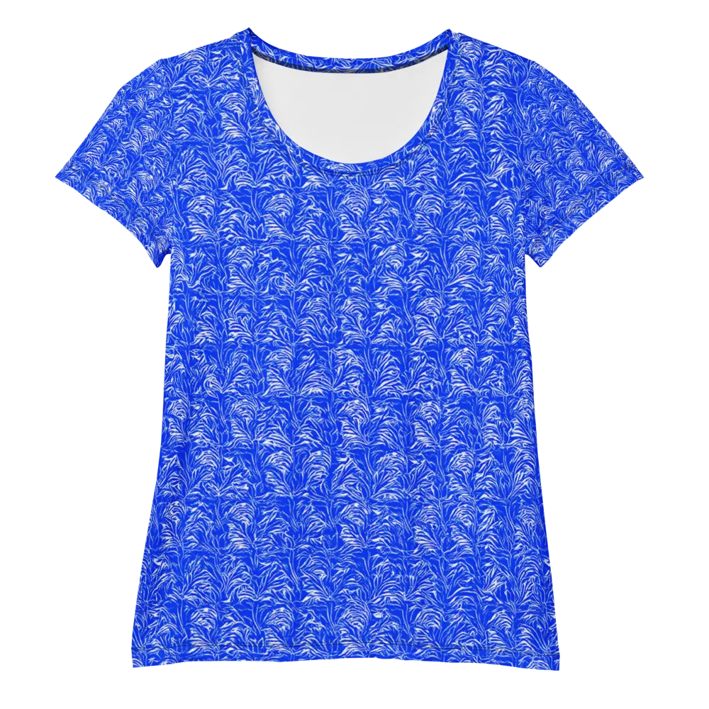 Cobalt Frond on Women's Athletic T-Shirt — Front