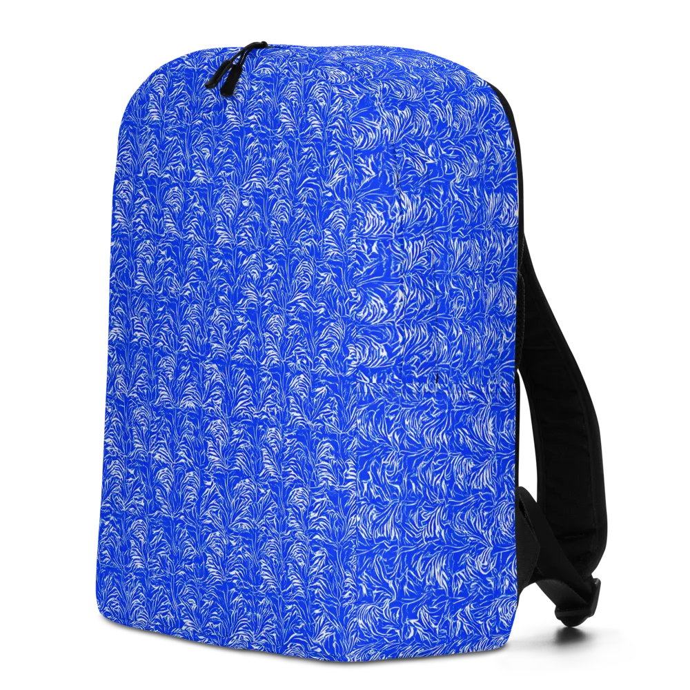 Cobalt Frond on Minimalist Backpack — Left