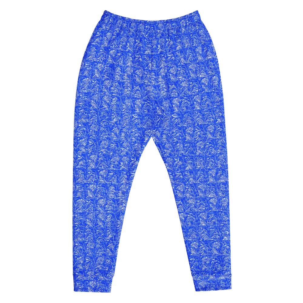 Cobalt Frond on Men's Joggers — Front