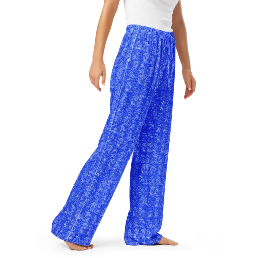 Cobalt Frond on a Women's Pajama Pants