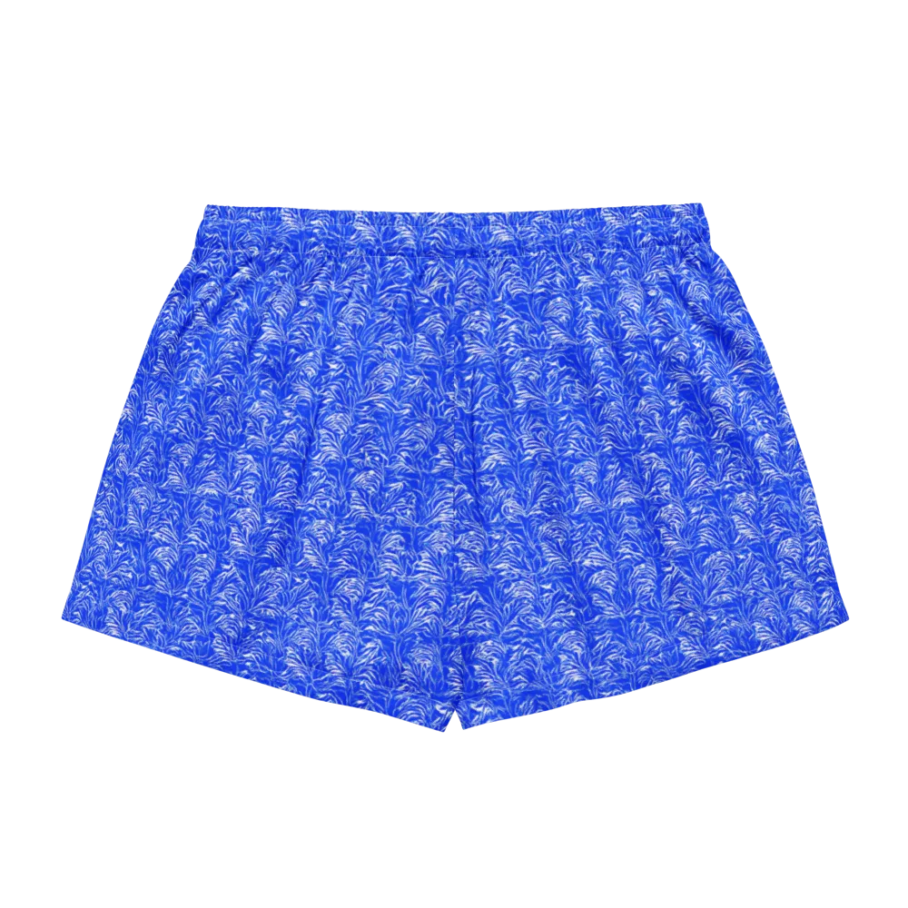 Cobalt Frond on Women's Pajama Shorts — Back