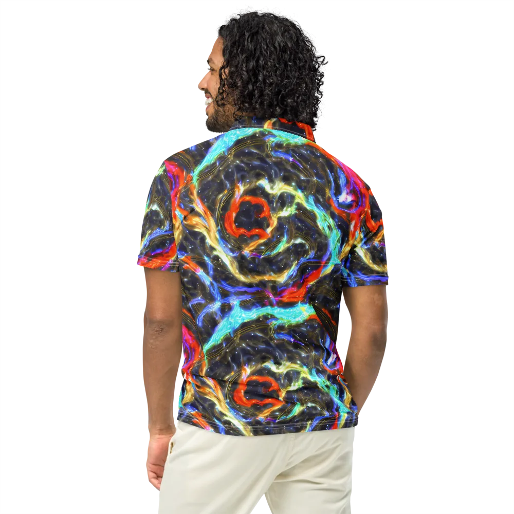 Hyperlight Tide on Men's Slim Fit Polo Shirt — Back