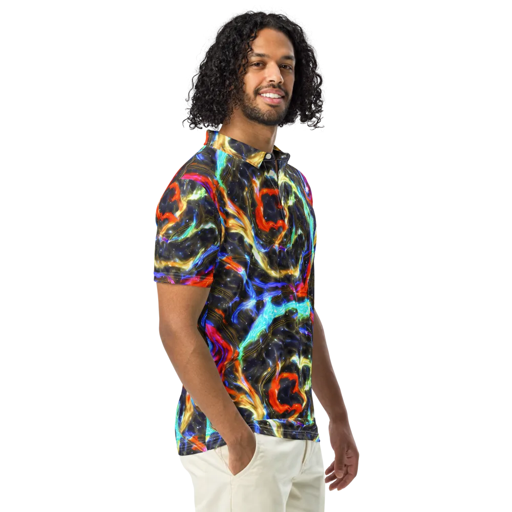 Hyperlight Tide on Men's Slim Fit Polo Shirt — Right Front