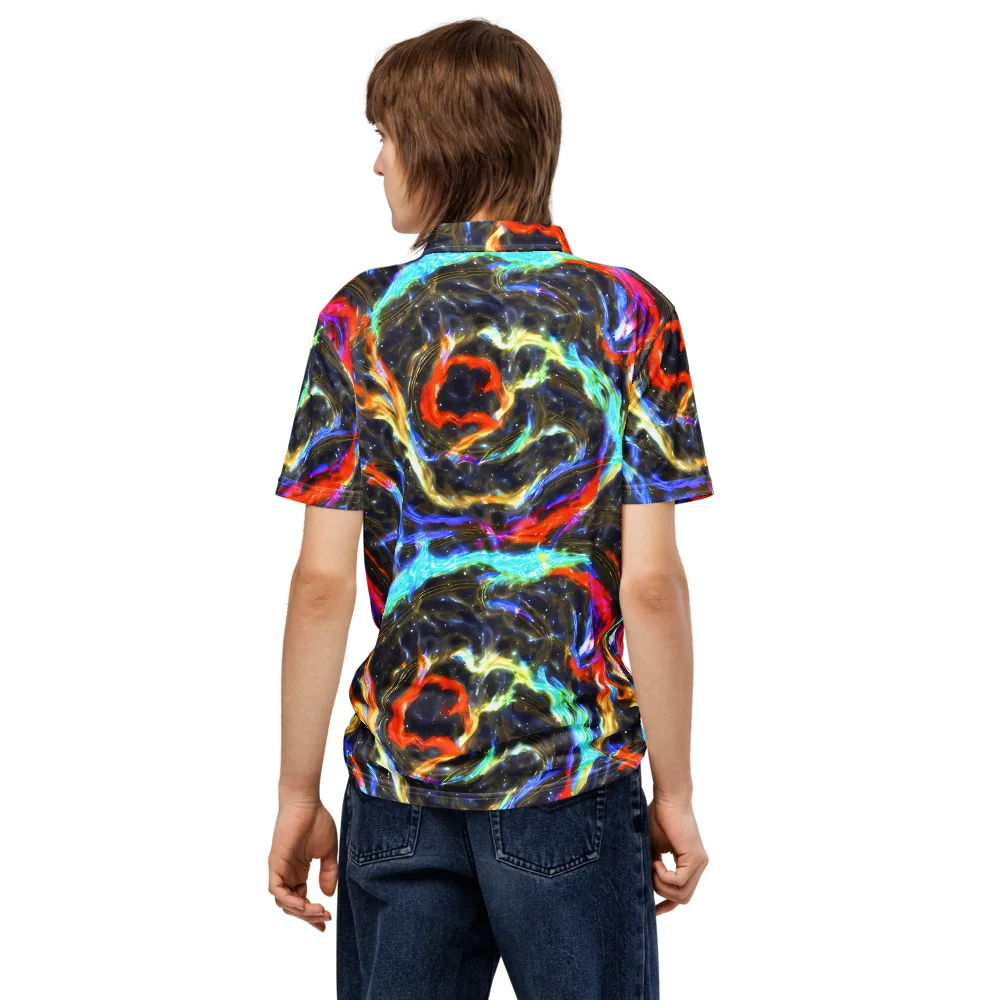 Hyperlight Tide on Men's Slim Fit Polo Shirt — Back