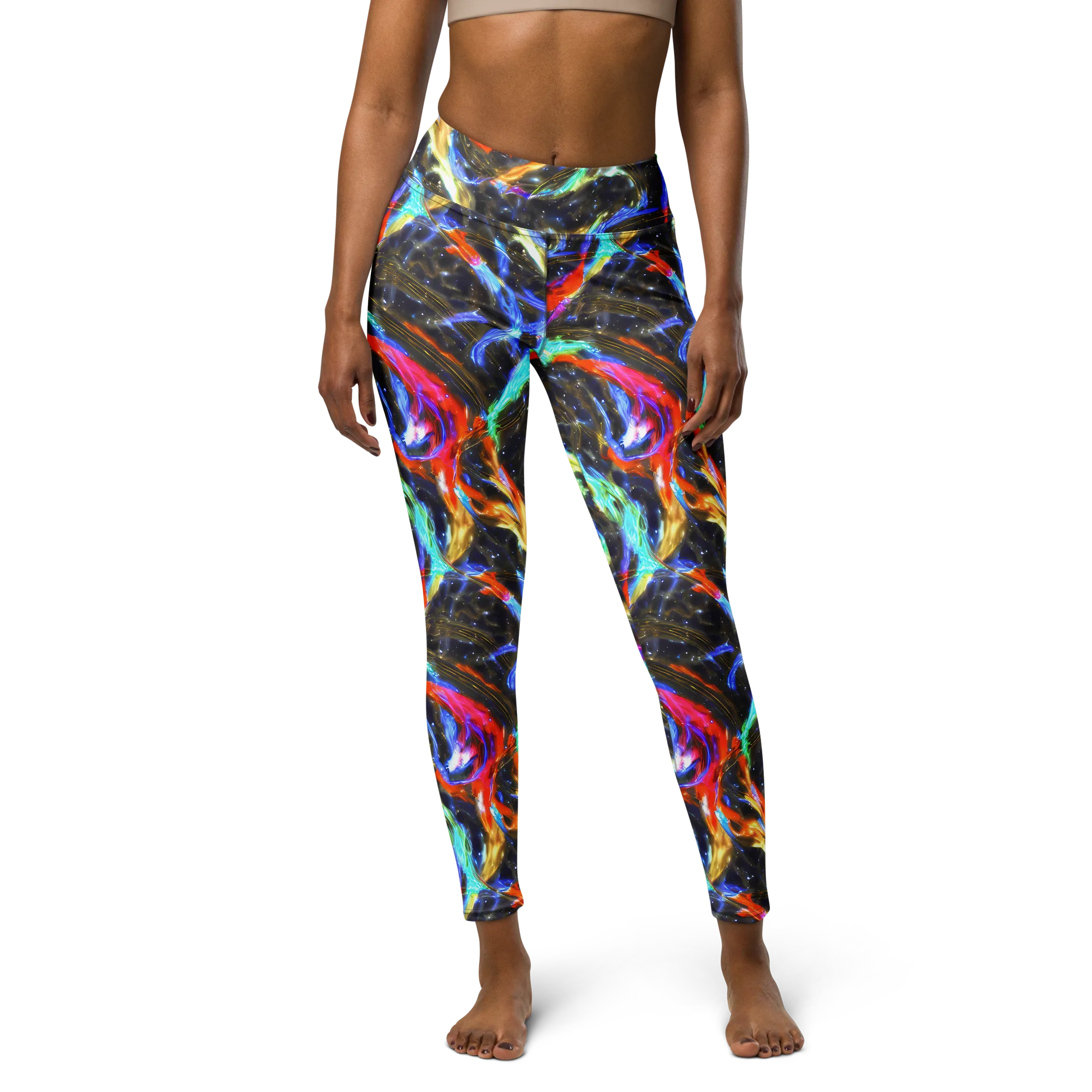Hyperlight Tide on Yoga Leggings — Front