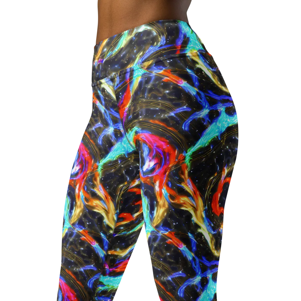 Hyperlight Tide on Yoga Leggings — Left Front