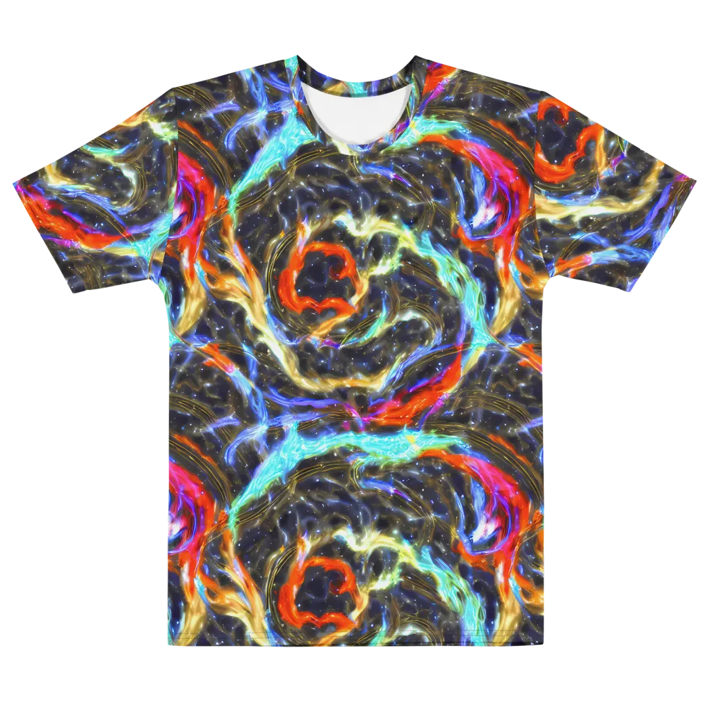 Hyperlight Tide on Men's Cotton Crew Neck T-Shirt — Front