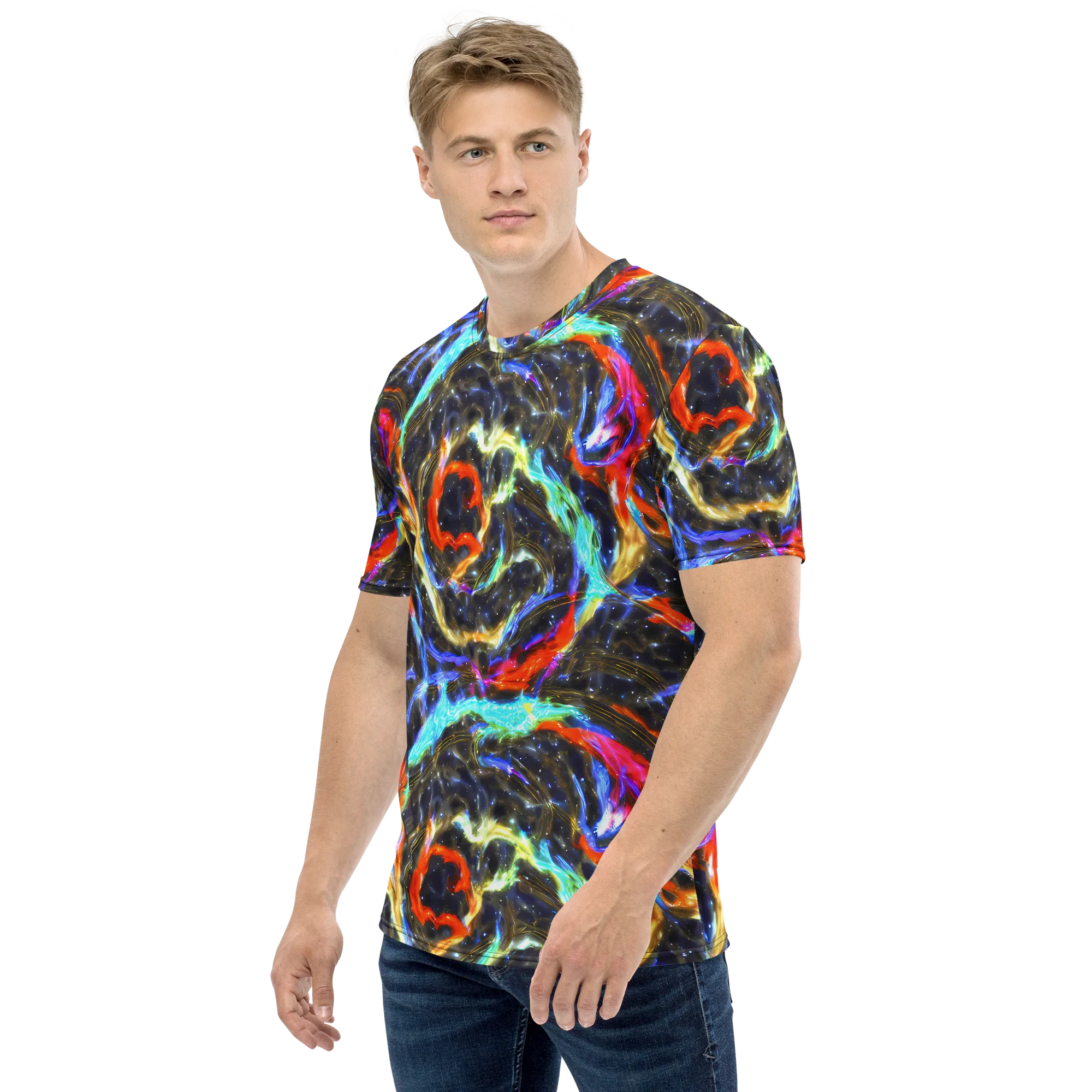 Hyperlight Tide on Men's Crew Neck T-Shirt — Left