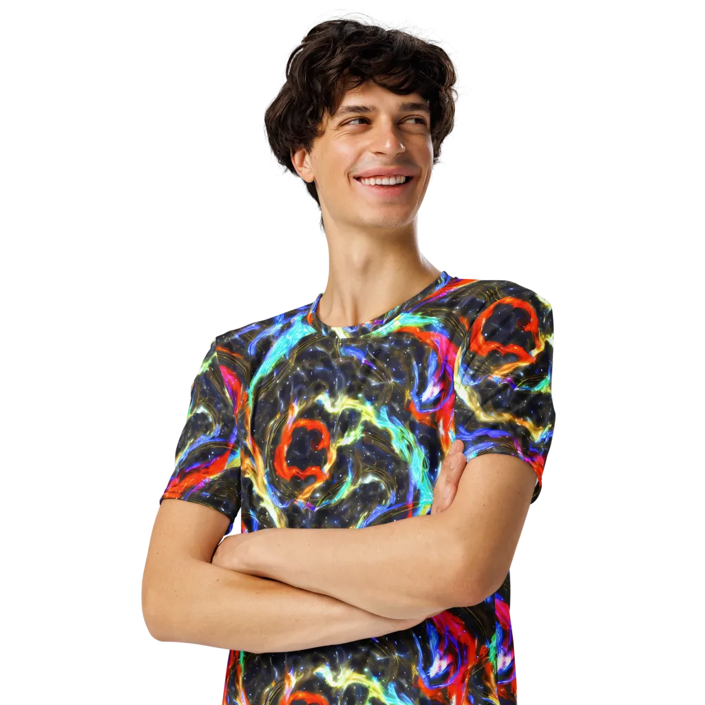 Hyperlight Tide on Men's Crew Neck T-Shirt — Left Front