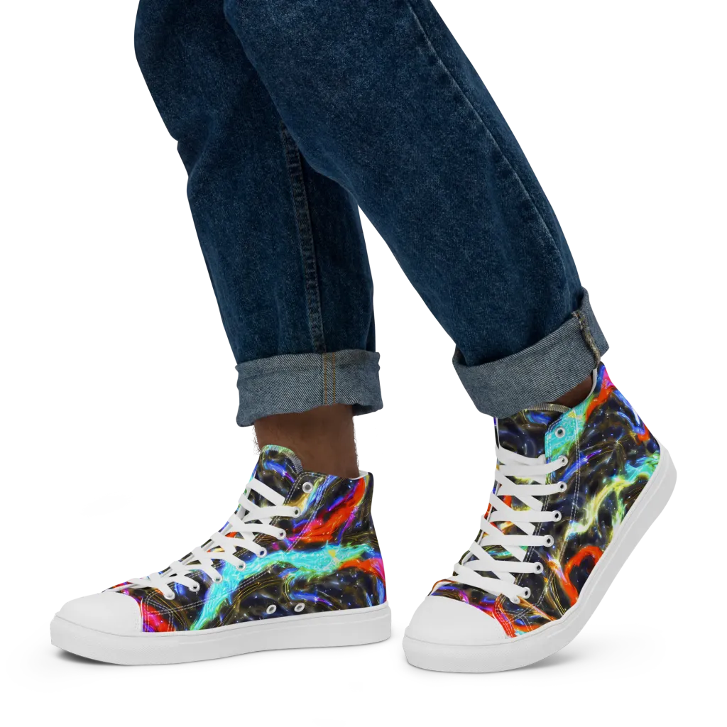 Hyperlight Tide on Men's High Top Canvas Shoes — Left
