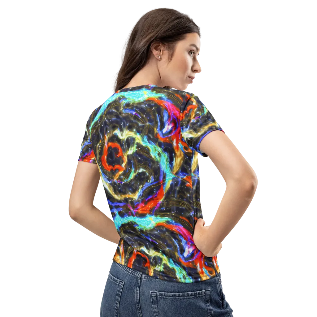 Hyperlight Tide on Women's Crew Neck T-Shirt — Back