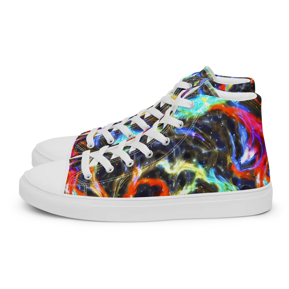 Hyperlight Tide on Women's High Top Canvas Shoes — Left