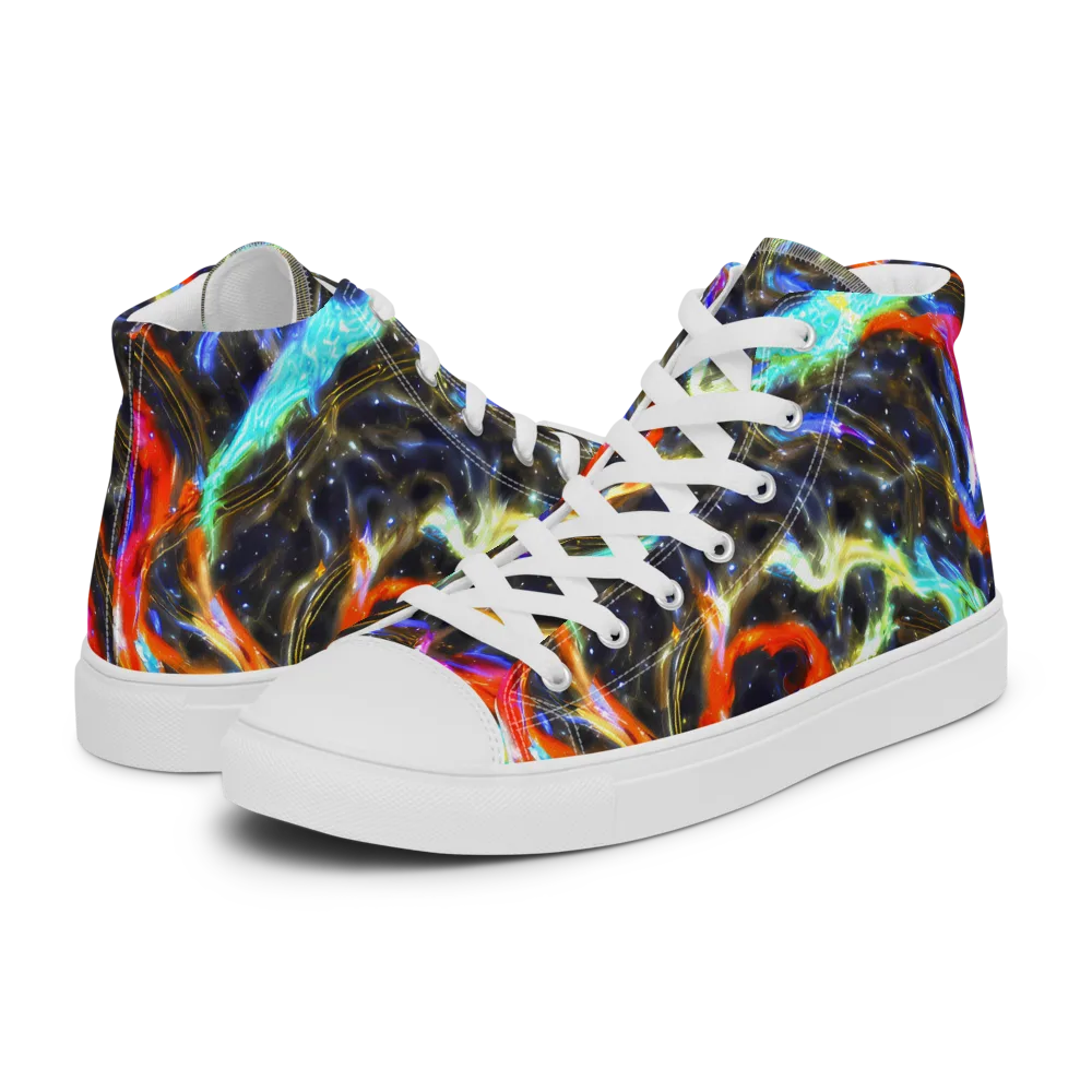 Hyperlight Tide on Women's High Top Canvas Shoes — Left