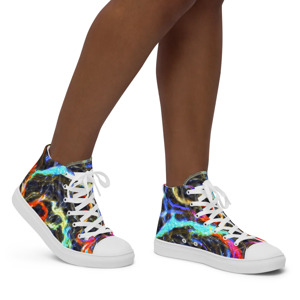 Hyperlight Tide on Women's High Top Canvas Shoes — Right