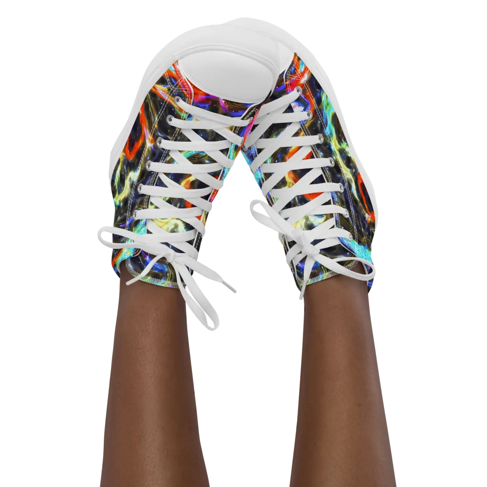Hyperlight Tide on Women's High Top Canvas Shoes — Front