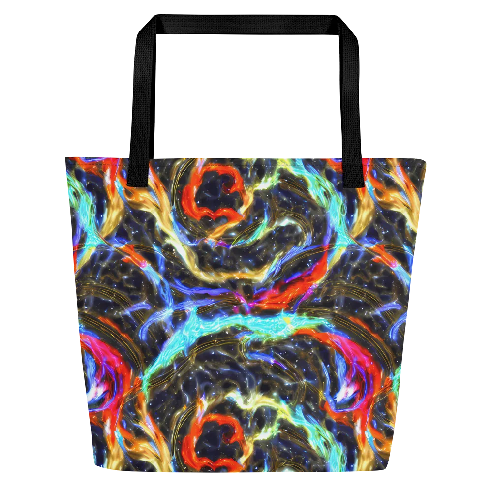 Hyperlight Tide on Large Tote Bag W/ Pocket — Front