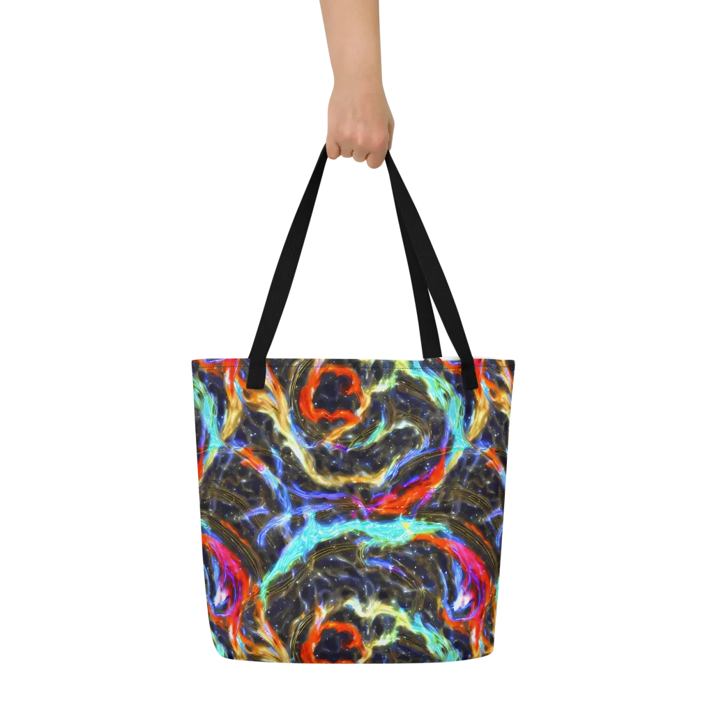 Hyperlight Tide on Large Tote Bag W/ Pocket — Front