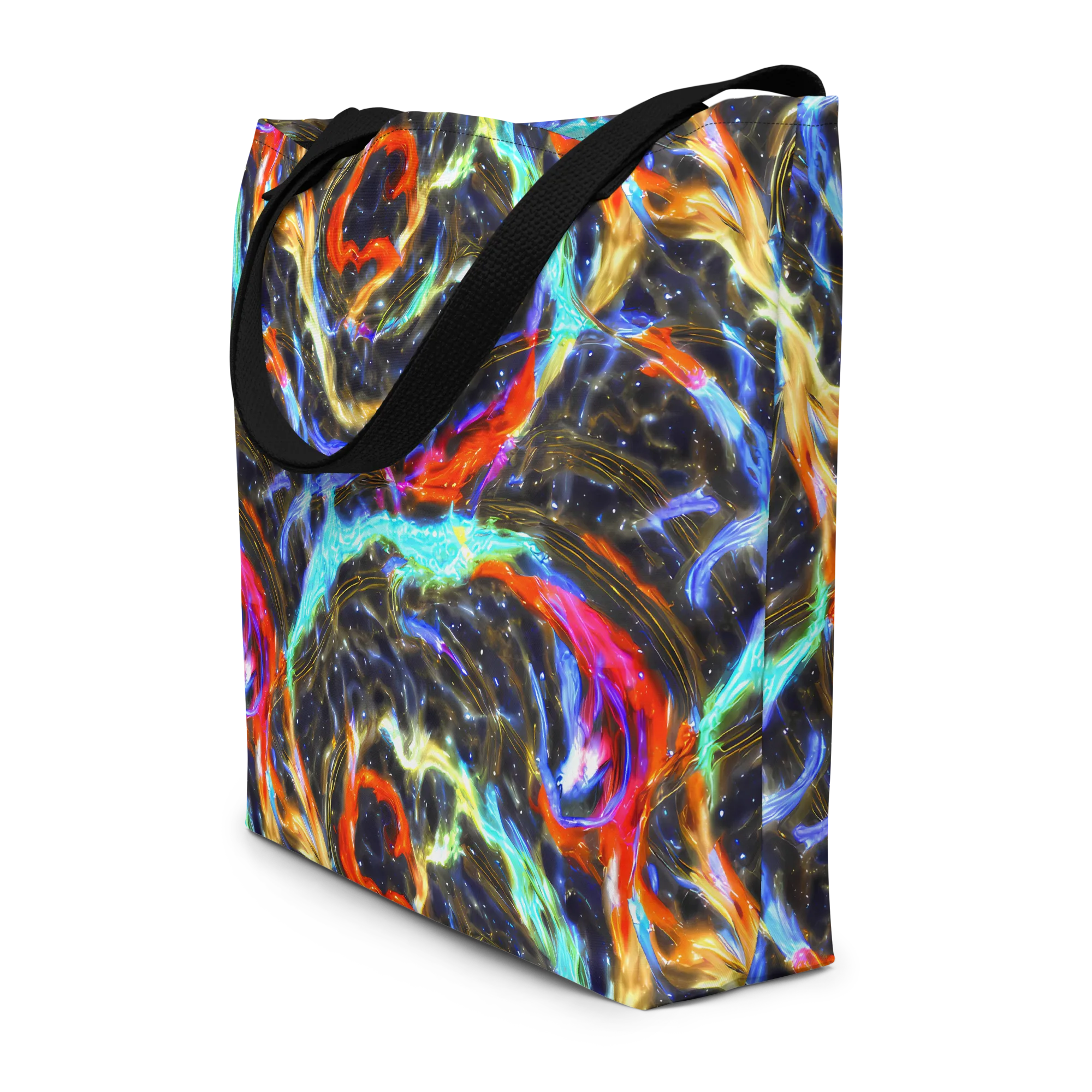Hyperlight Tide on Large Tote Bag W/ Pocket — Front
