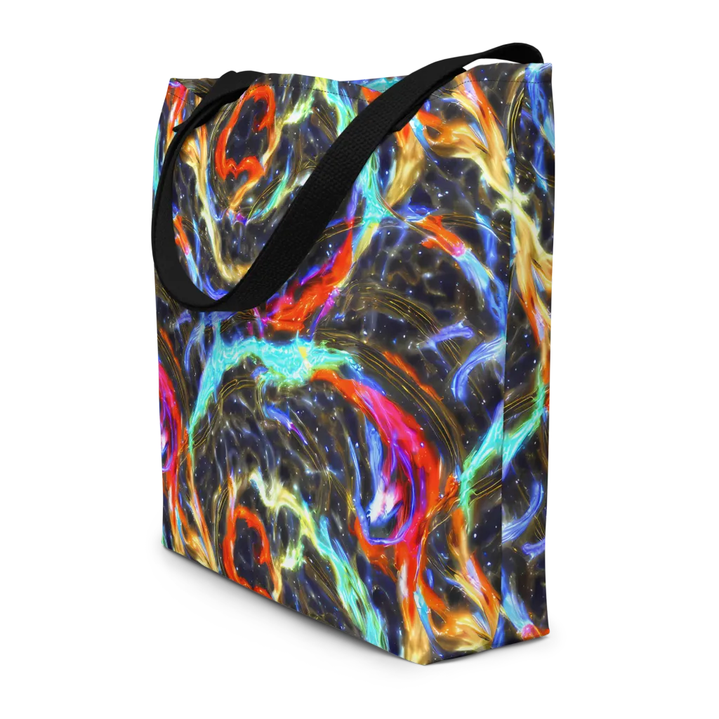 Hyperlight Tide on Large Tote Bag W/ Pocket — Front