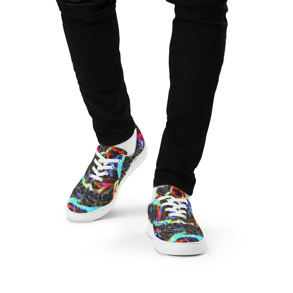 Hyperlight Tide on Men's Lace-Up Canvas Shoes — Front
