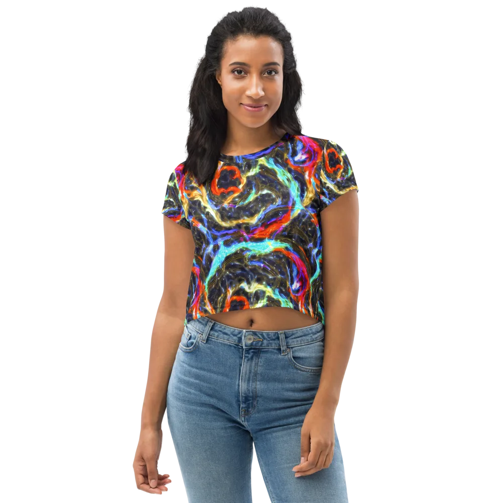Hyperlight Tide on Crop Tee — Front