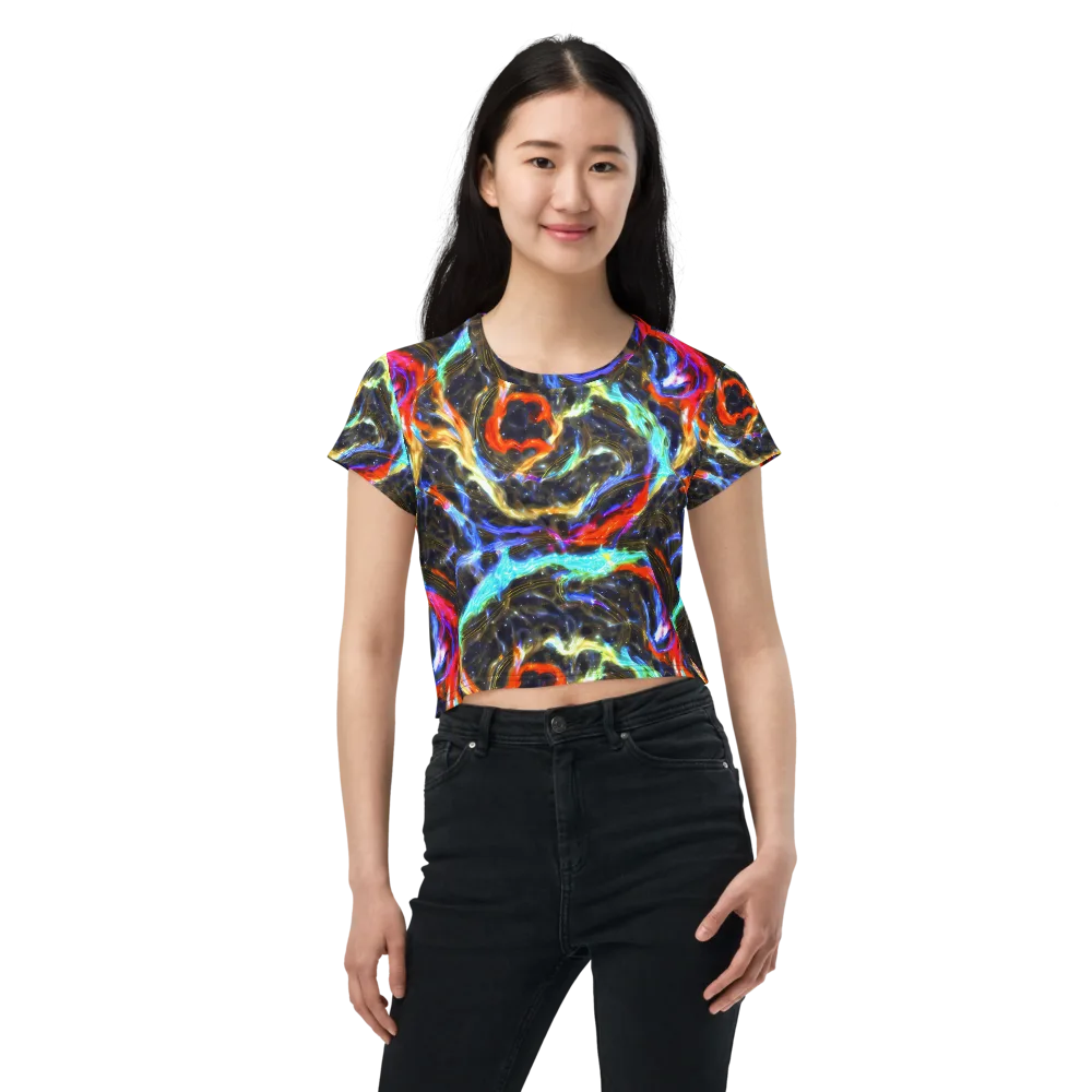Hyperlight Tide on Crop Tee — Front