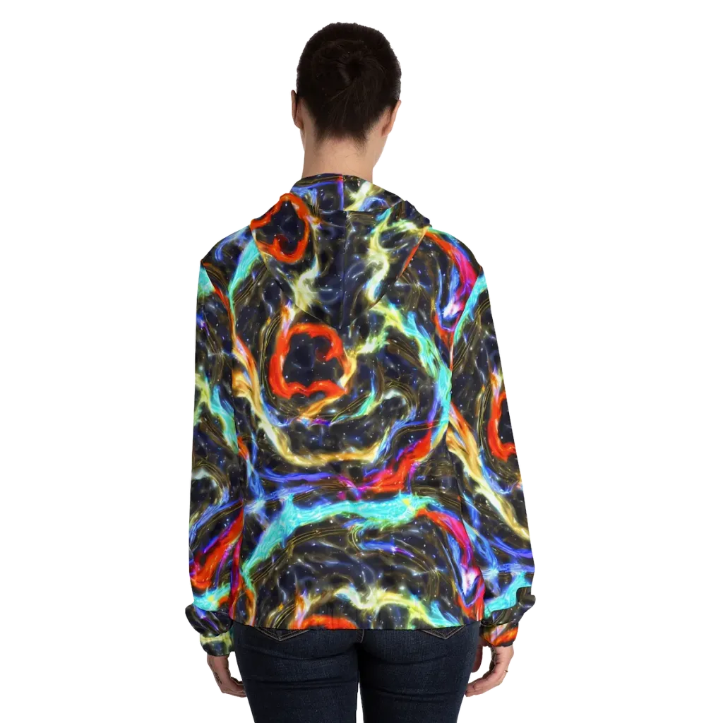 Hyperlight Tide on Women's Full-Zip Hoodie — Back On Person
