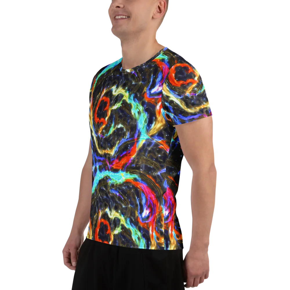 Hyperlight Tide on Men's Athletic T-Shirt — Left