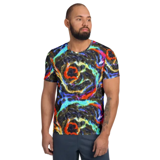 Hyperlight Tide on a Men's Athletic T-Shirt
