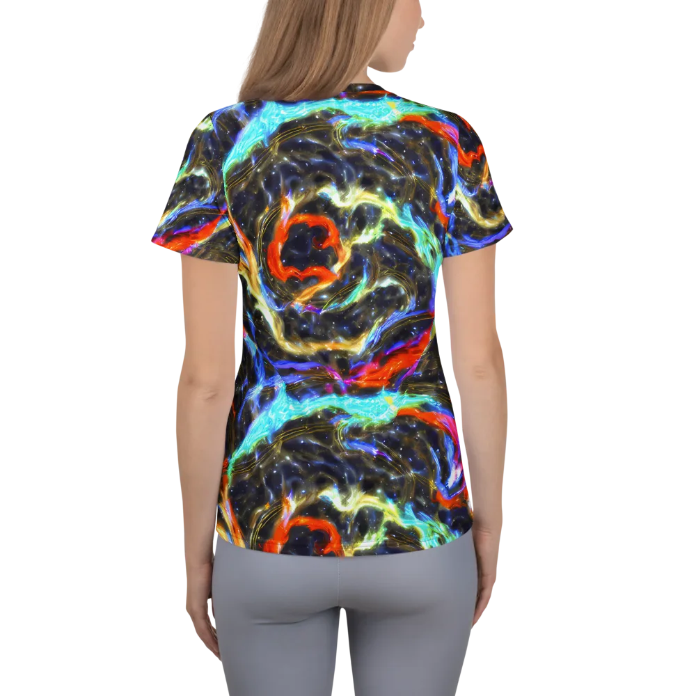 Hyperlight Tide on Women's Athletic T-Shirt — Back