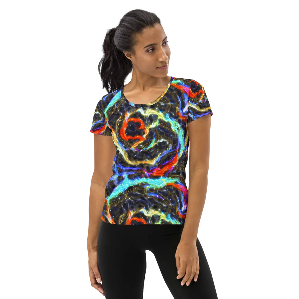 Hyperlight Tide on Women's Athletic T-Shirt — Front