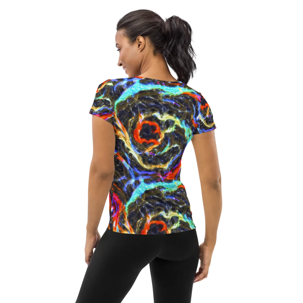 Hyperlight Tide on Women's Athletic T-Shirt — Back