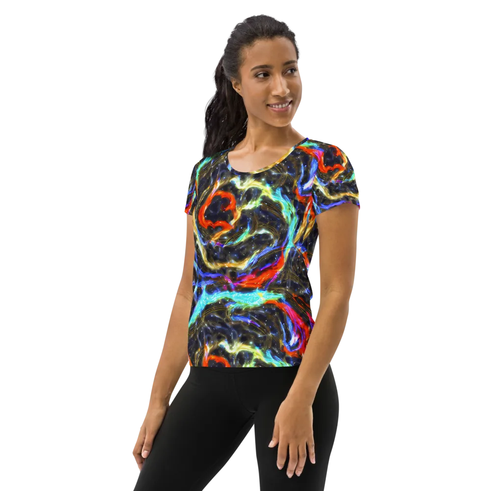 Hyperlight Tide on Women's Athletic T-Shirt — Left