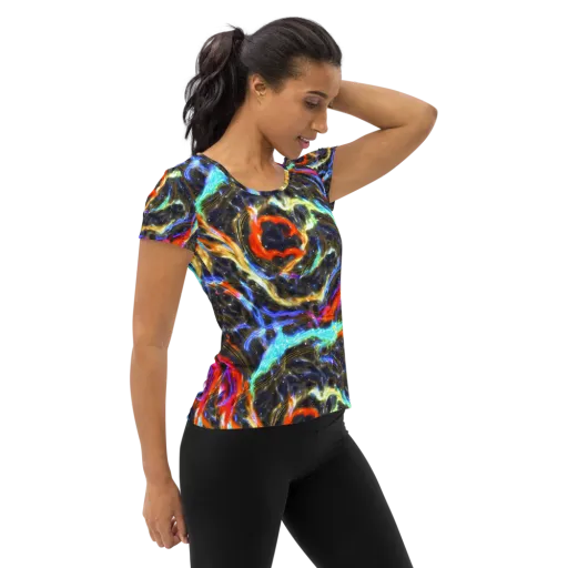 Hyperlight Tide on a Women's Athletic T-Shirt