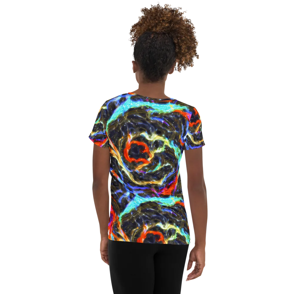 Hyperlight Tide on Women's Athletic T-Shirt — Back