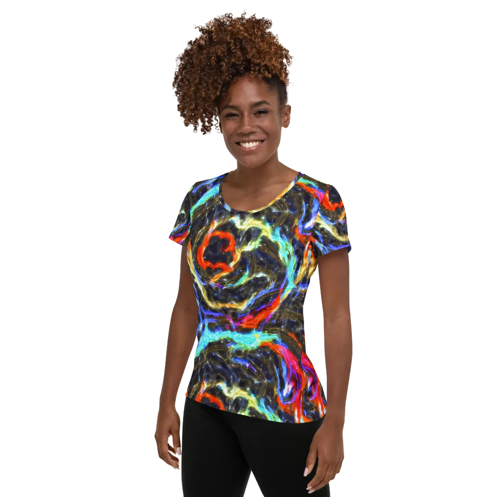 Hyperlight Tide on Women's Athletic T-Shirt — Left