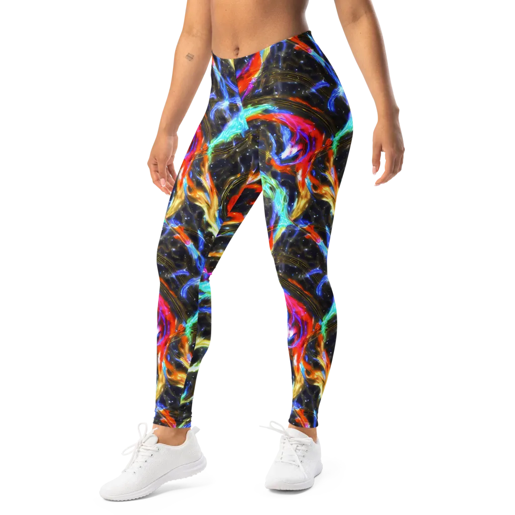 Hyperlight Tide on Leggings — Left Front