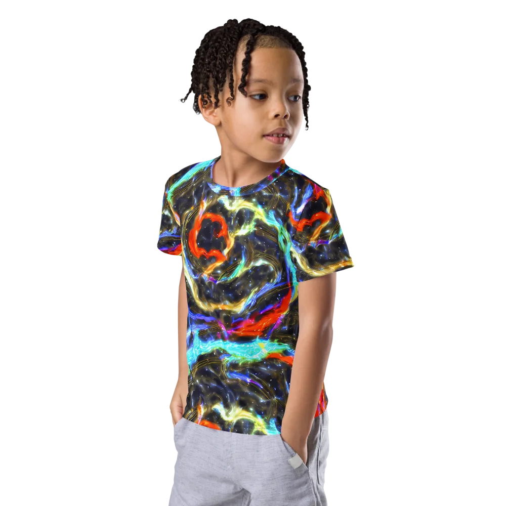 Hyperlight Tide on Kids Crew Neck T-Shirt — Left Front