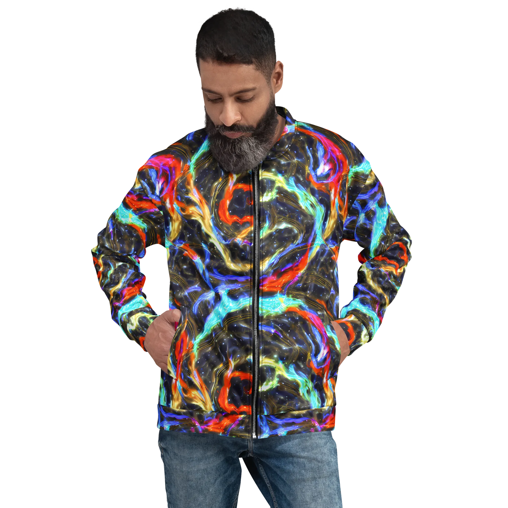 Hyperlight Tide on Bomber Jacket — Front