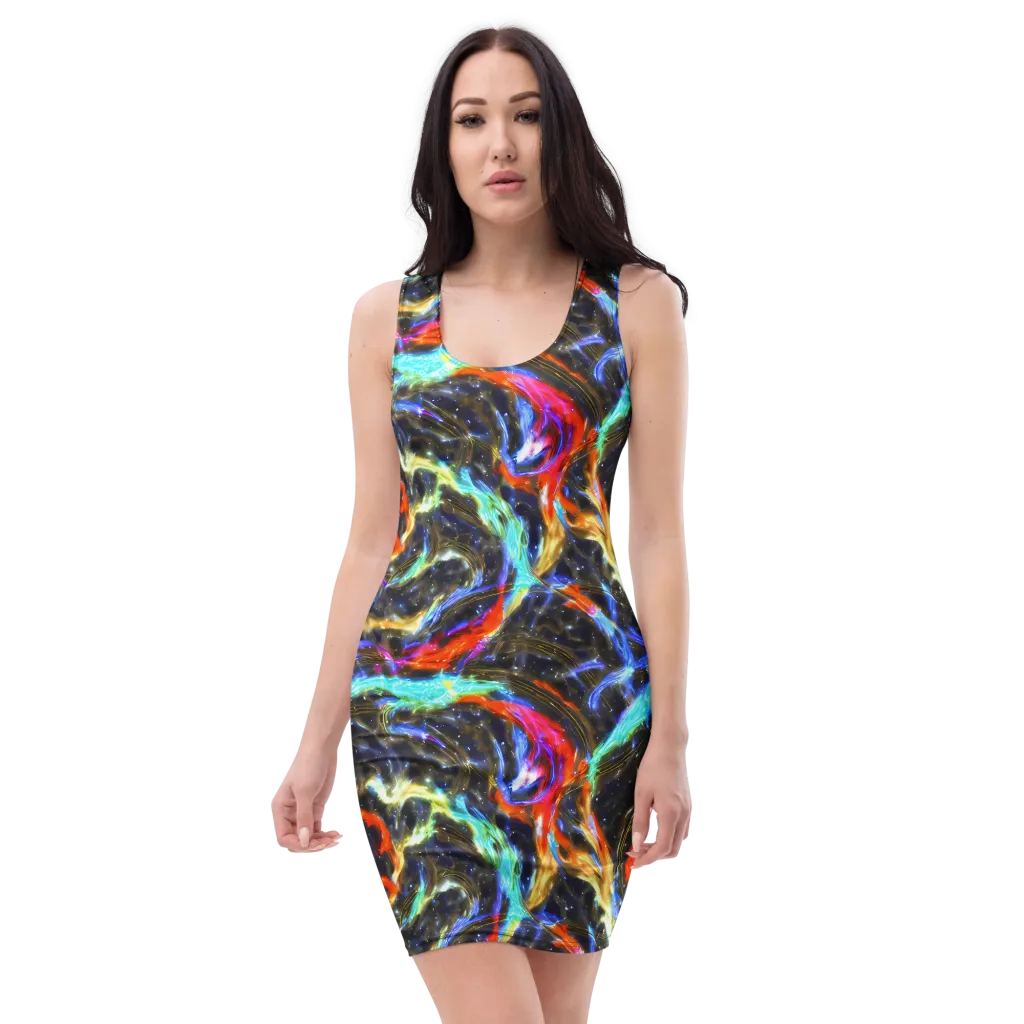 Hyperlight Tide on Bodycon Dress — Front