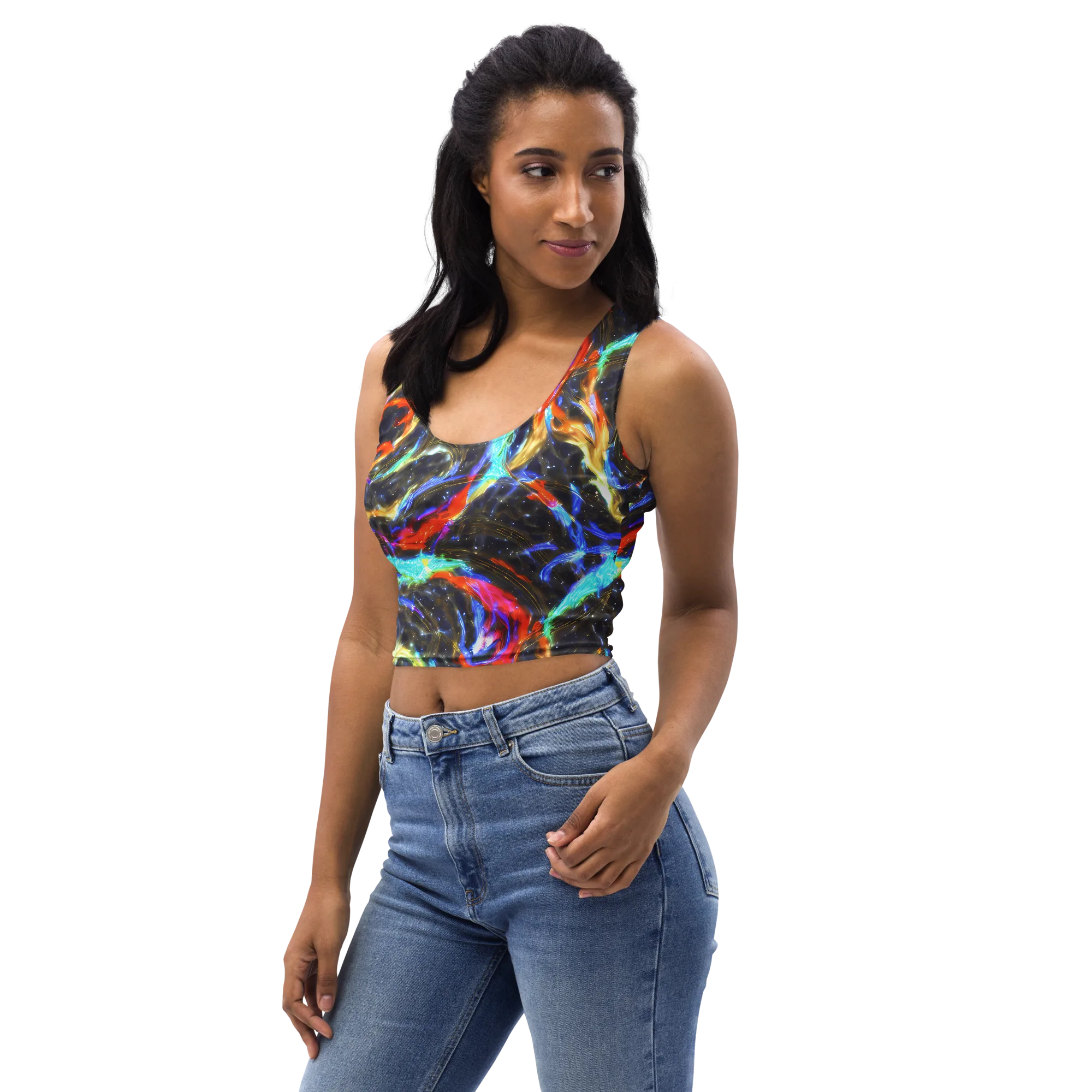 Hyperlight Tide on Crop Top — Left Front
