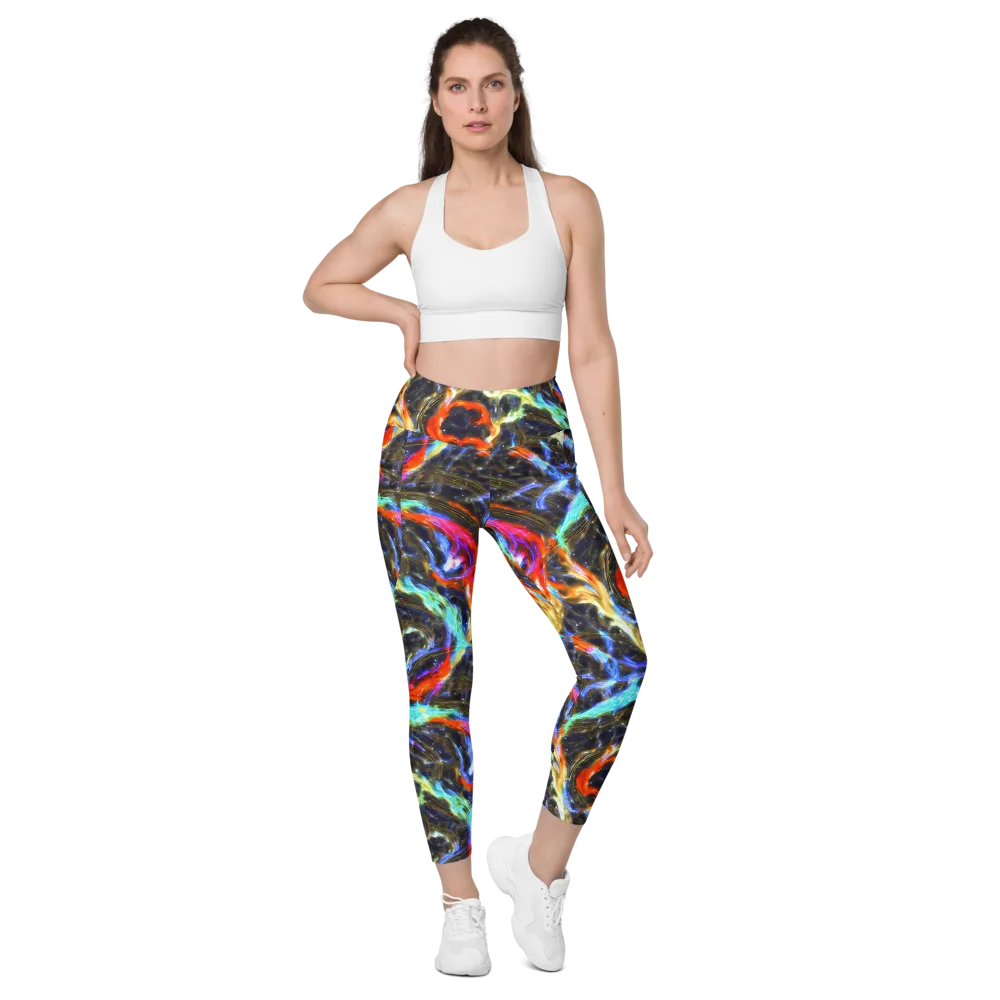 Hyperlight Tide on Leggings with Pockets — Front