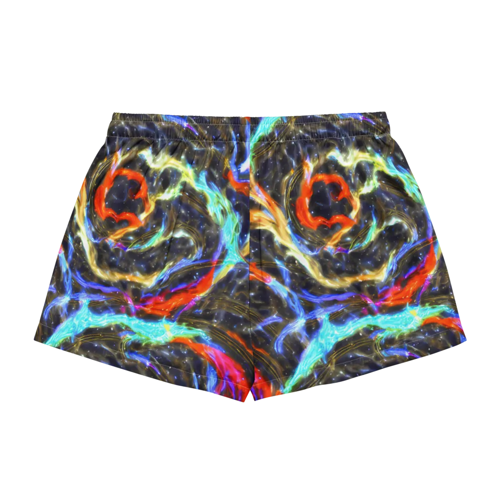 Hyperlight Tide on Women's Pajama Shorts — Back