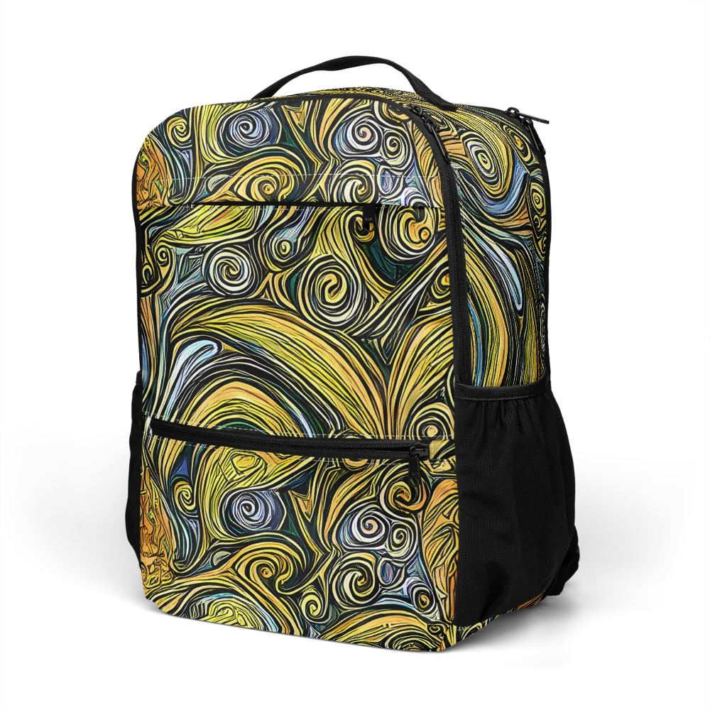 Solar Paisley on Utility Backpack — Left Front