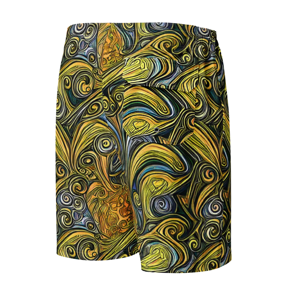 Solar Paisley on Men's Board Shorts — Back