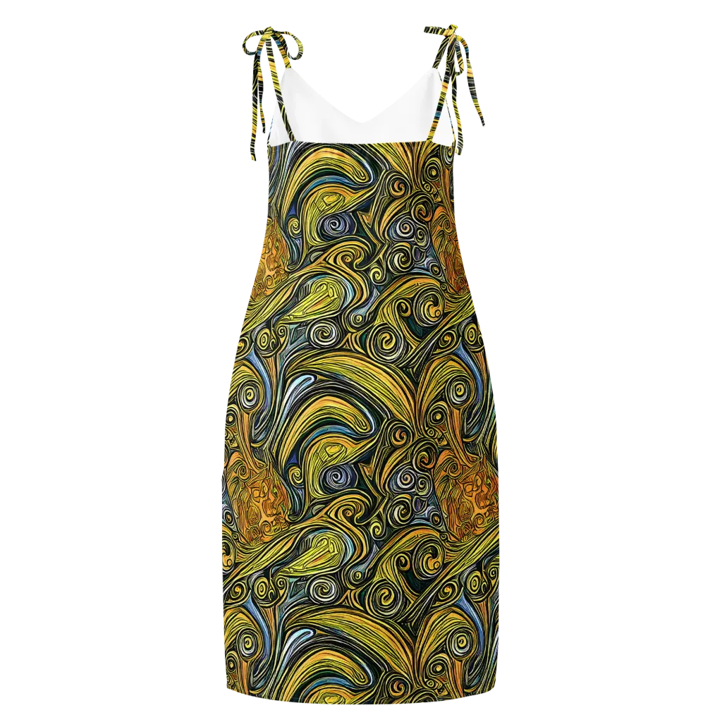 Solar Paisley on Slip Dress — Back